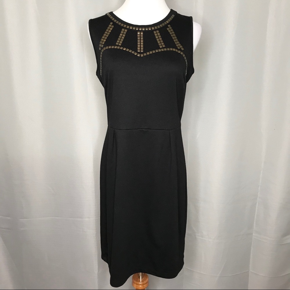 mark. Black sleeveless dress